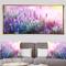 Designart - Growing and Blooming Lavender - Floral Framed Canvas Art print